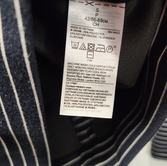 Banana Republic Navy Striped Top S - Picture 3 of 5